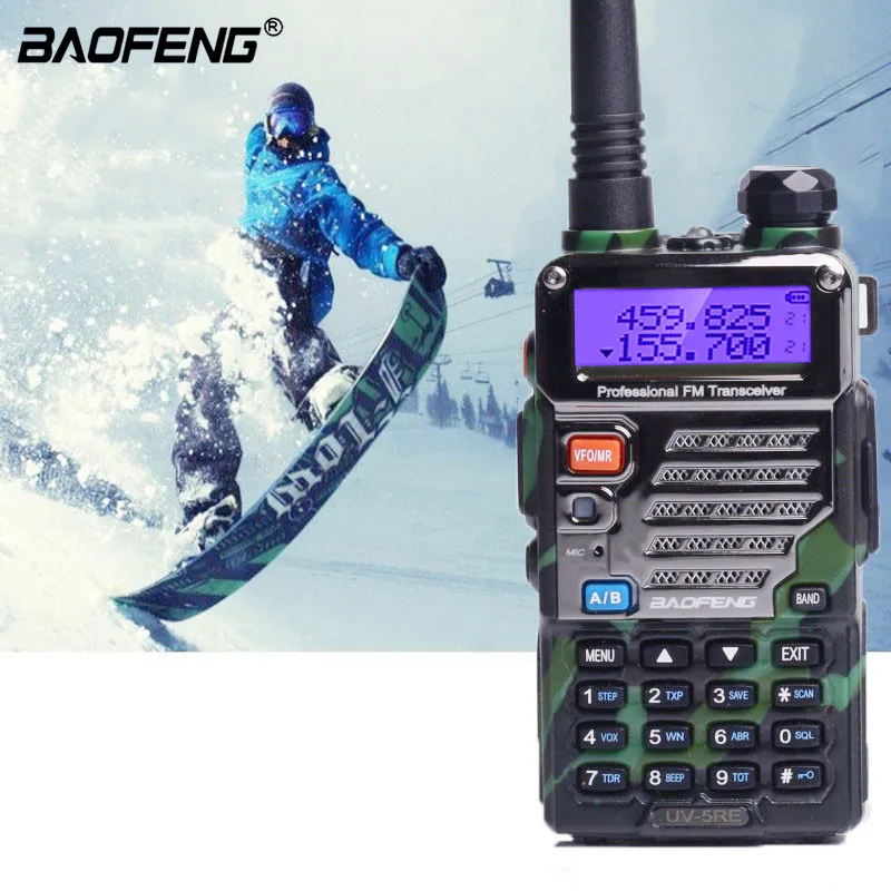 baofeng uv 5re uv5re 5w 8w walkie talkie dual band two way cb ham radio uvhf transceiver scanner uv5r uv 5r update for police free global shipping
