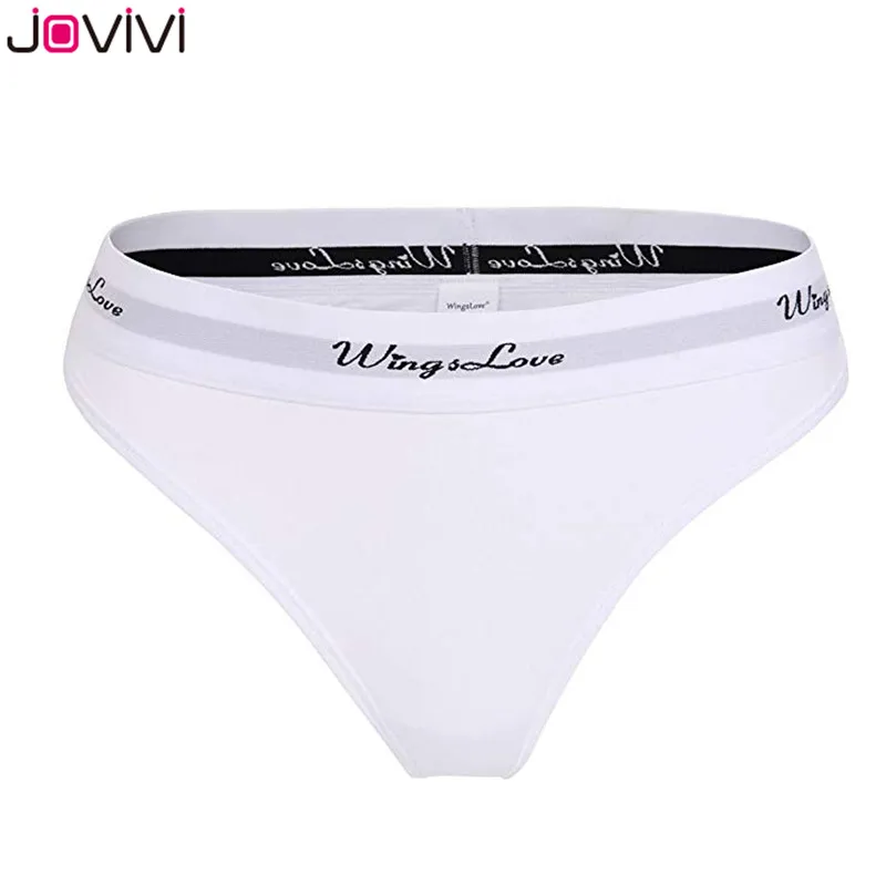 Jovivi, новинка, 3 шт., Женские Бесшовные стринги, Мягкое хлопковое нижнее белье, трусики, белый/серый/синий/розовый/красный цвет, размеры S/M/L, Wingslove, трусики
