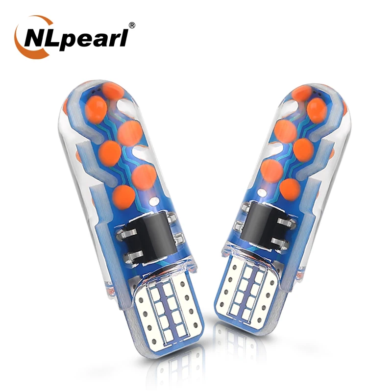 

Сигнальная лампа NLpearl T10 W5W, 2 шт., светодиодсветильник лампа Canbus для салона автомобиля, 12 В, W5W, 168, 194, 12 SMD, чипы автомобильные Габаритные фонари ...