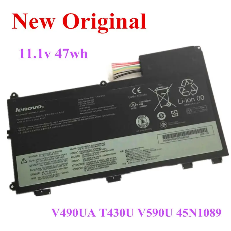 New Original Laptop replacement Li-ion Battery for Lenovo V490U V490UA T430U V590U 45N1089 11.1v 47wh | Компьютеры и офис