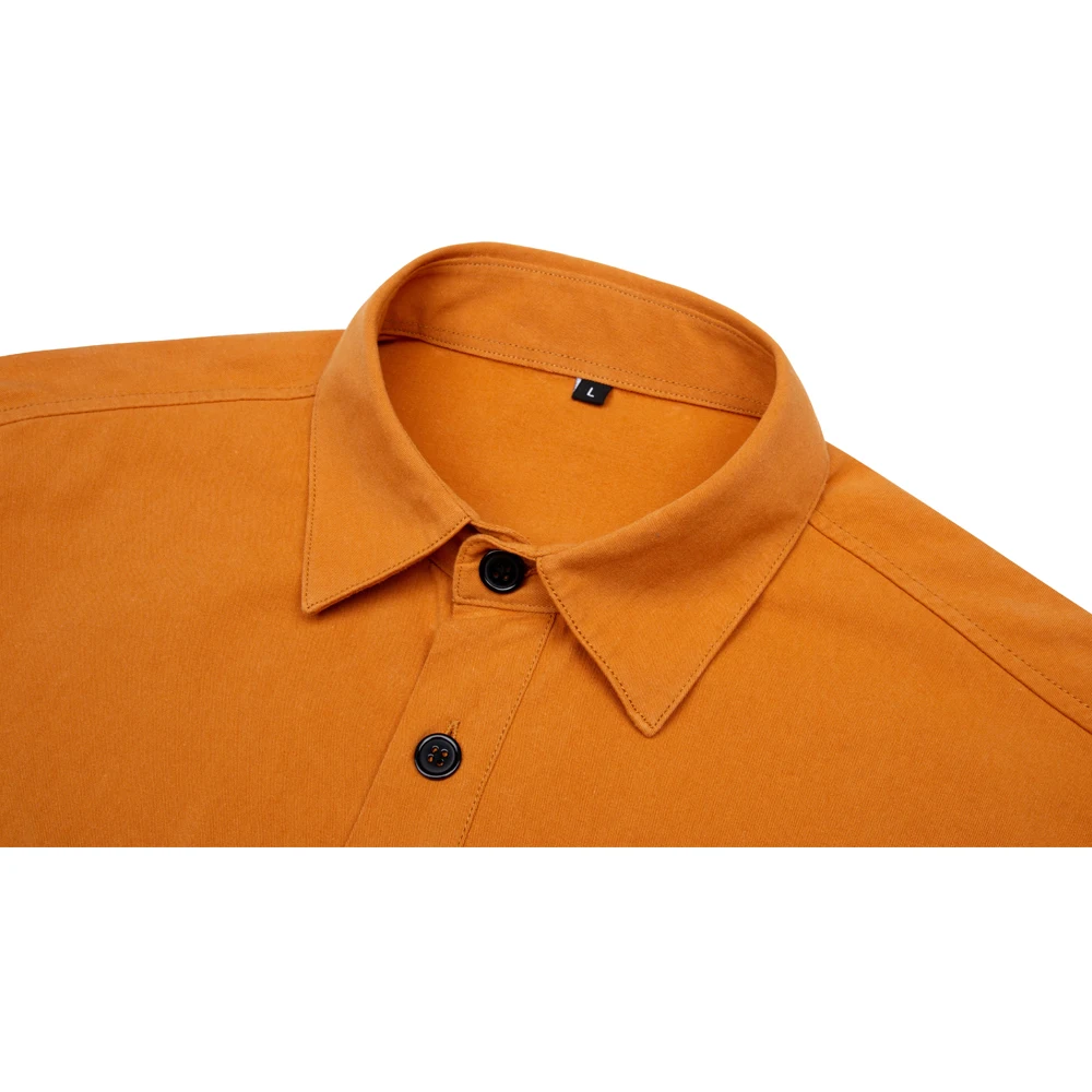 Повседневные рубашки в стиле сафари 100% хлопок мужские рабочие Рубашки с длинным