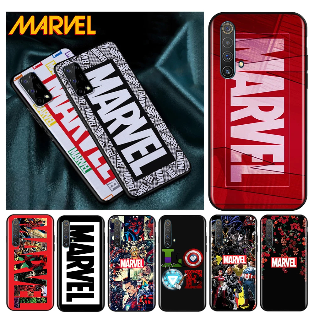 

Marvel logo cool for OPPO Realme V15 X5 X3 X50 X7 X2 C17 C11 C3 C2 7 7i 6 6S 6i 5 3 2 Pro Soft Black Phone Case