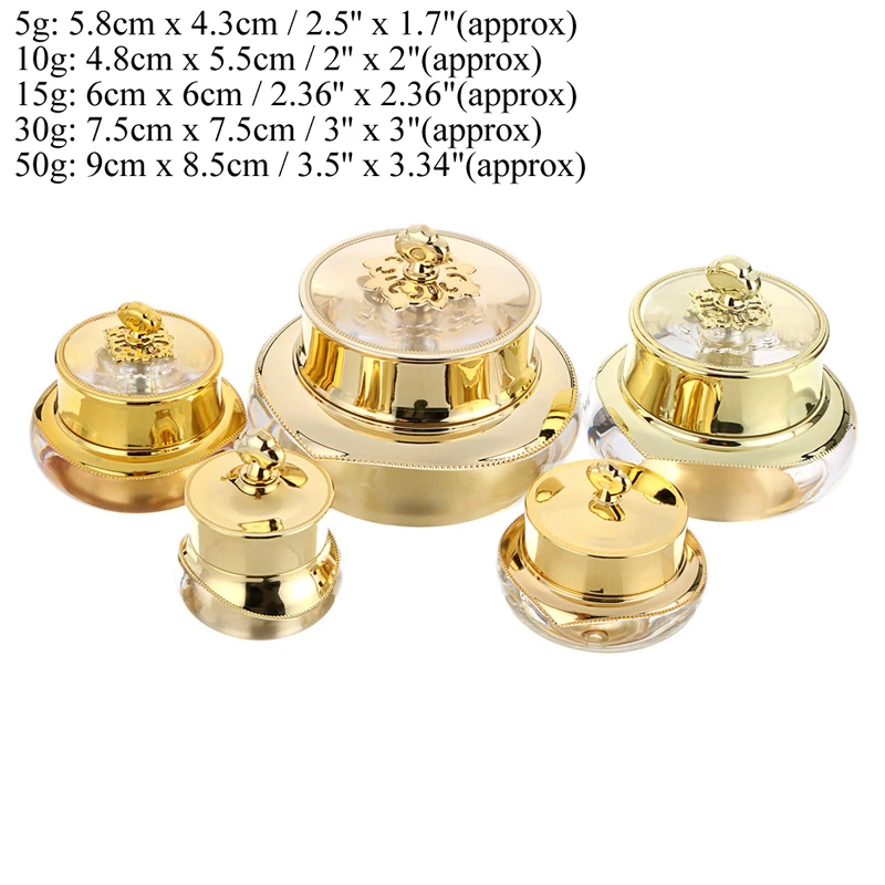 

5-50g Crown Empty Makeup Sample Pot Bottle Nail Cosmetic Cream Lotion Container