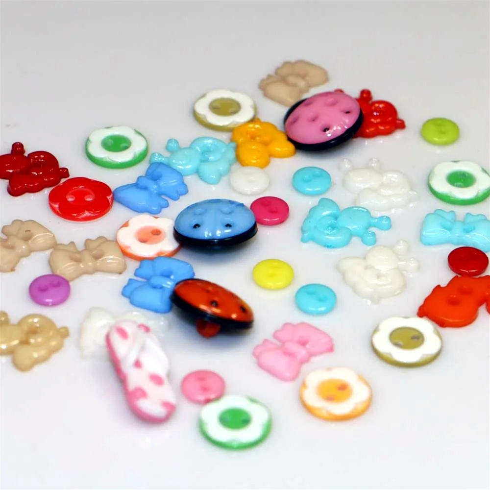 Смешанный дизайн пуговицы для шитья со звездой медведем бусины два отверстия