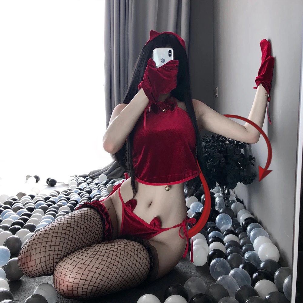

Косплей костюмы Kitty Roleplay топы и стринги кавайная одежда для стриптиза порно Нижнее белье женское сексуальное нижнее белье милый комплект
