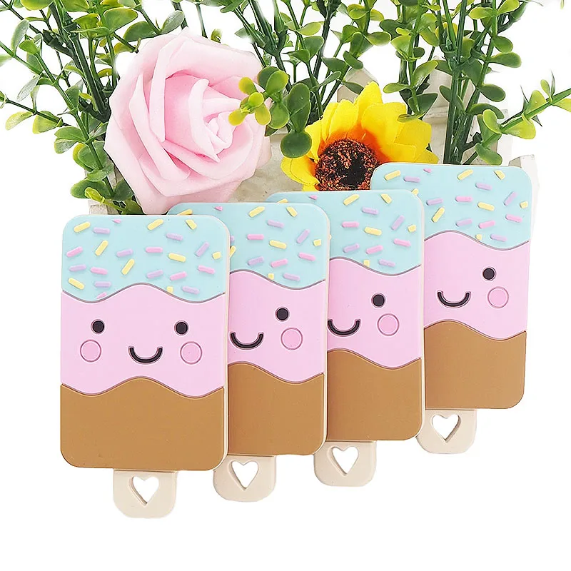 5 шт. Силиконовые Зубные кольца в форме мороженого|Детские прорезыватели| |