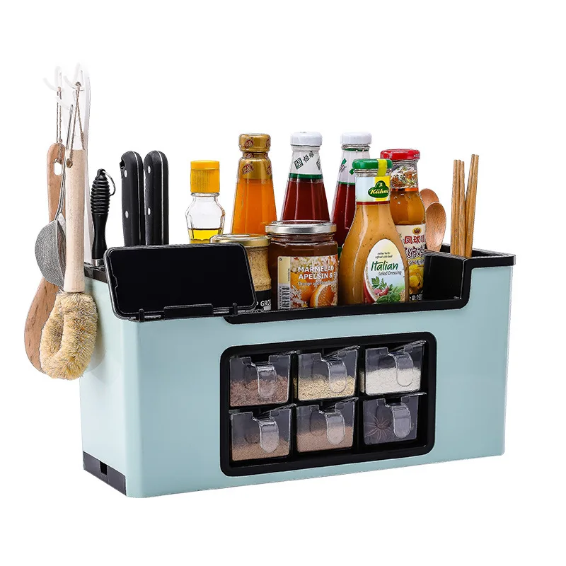 1 Set Kitchen Tools Condiment Bottles Storage Holders Supplies Multifunction Seasoning Box Rack | Дом и сад
