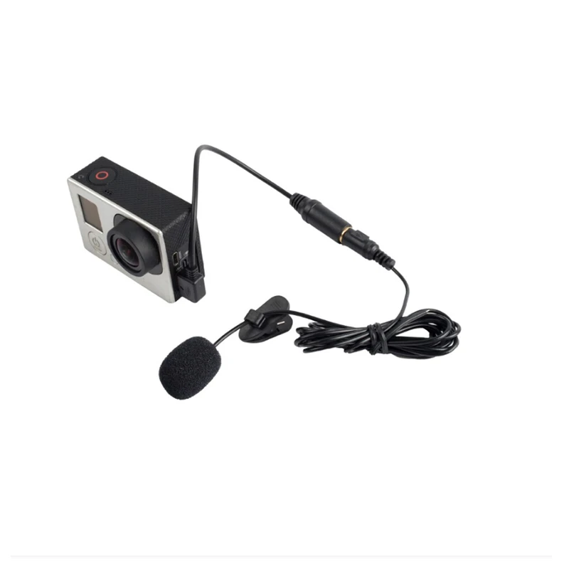 3 5 мм активный зажим микрофон с мини USB аудио адаптер микрофонный кабель для Gopro