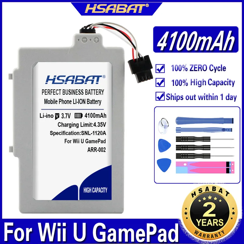 Аккумулятор HSABAT ARR-002 4100 мАч для геймпада Nintendo Wii U | Электроника