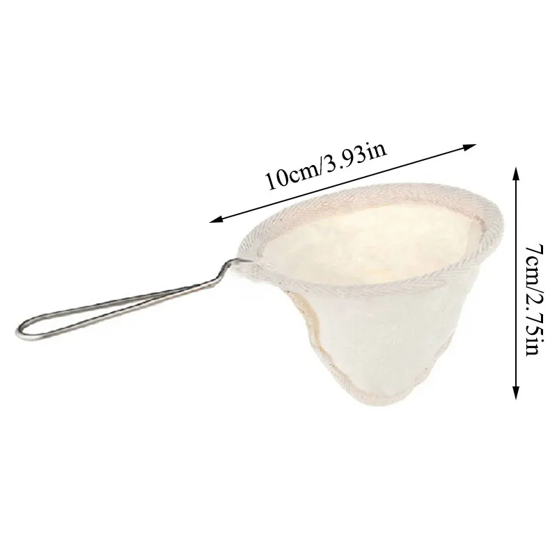 

High Quality Flannel Reusable Coffee Filter Bag Holder Kitchen Accessories Gadgets Stainless Steel Handle Barista Tools Tea