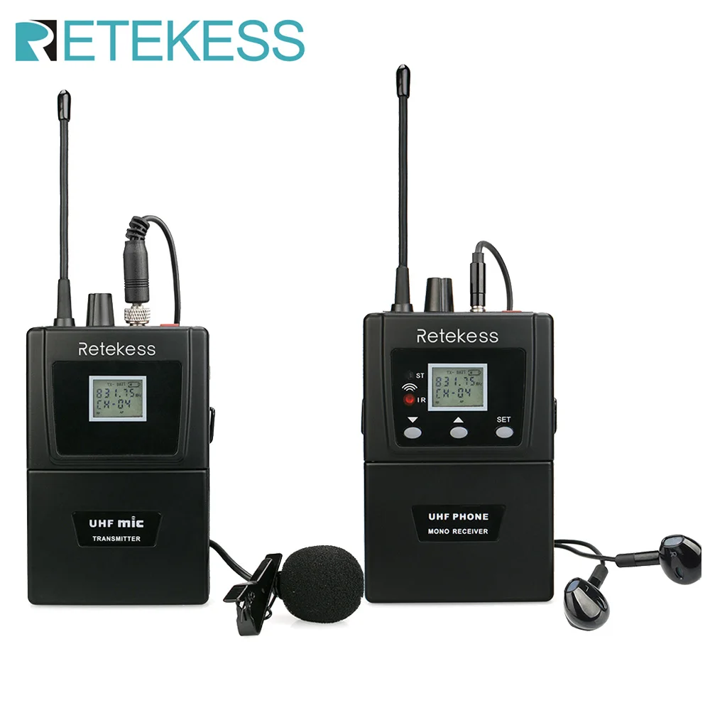 

Retekess Conference System Wireless Microphone System Simultaneous Interpretation RF Transmitter T126 + 1 Wireless Receiver T127