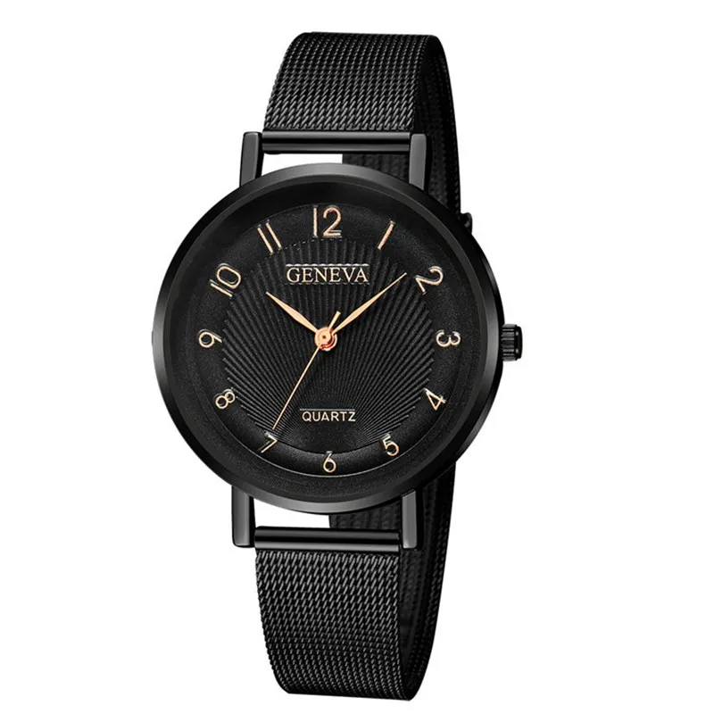 Женские часы Geneva Лидер продаж новые женские наручные с ремешком сеткой