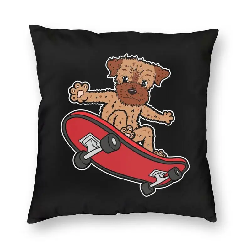 

Подушка для скейтборда Border Terrier, украшение для гостиной, модная декоративная подушка для щенка, квадратная наволочка для салона