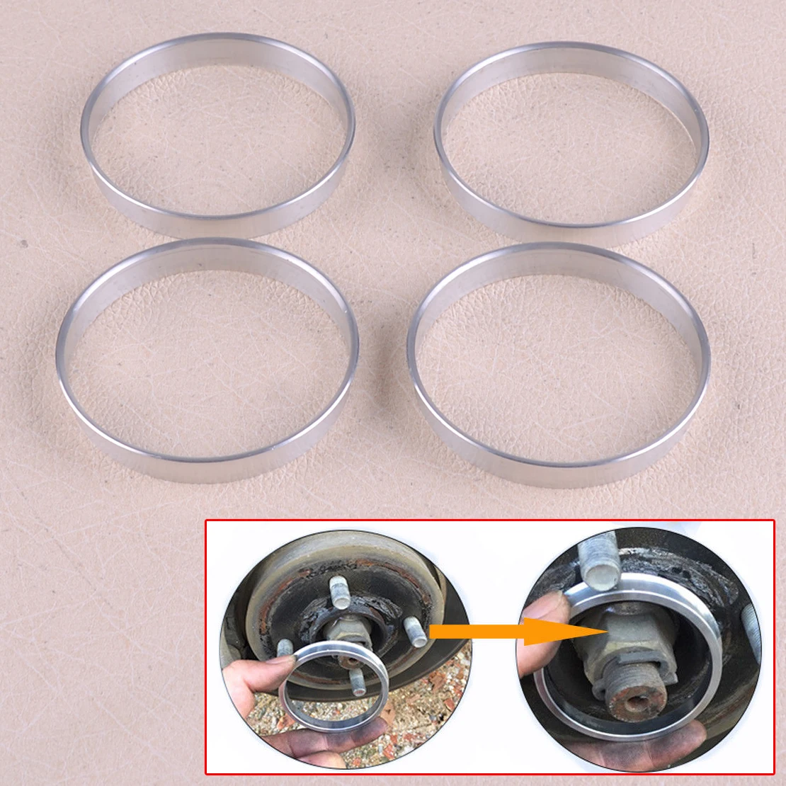 

CITALL, 4 шт., алюминиевые легкосплавные колесные проставки, центральные кольца со втулкой 67,1 мм от OD до 66,1 мм ID, подходят для универсальных