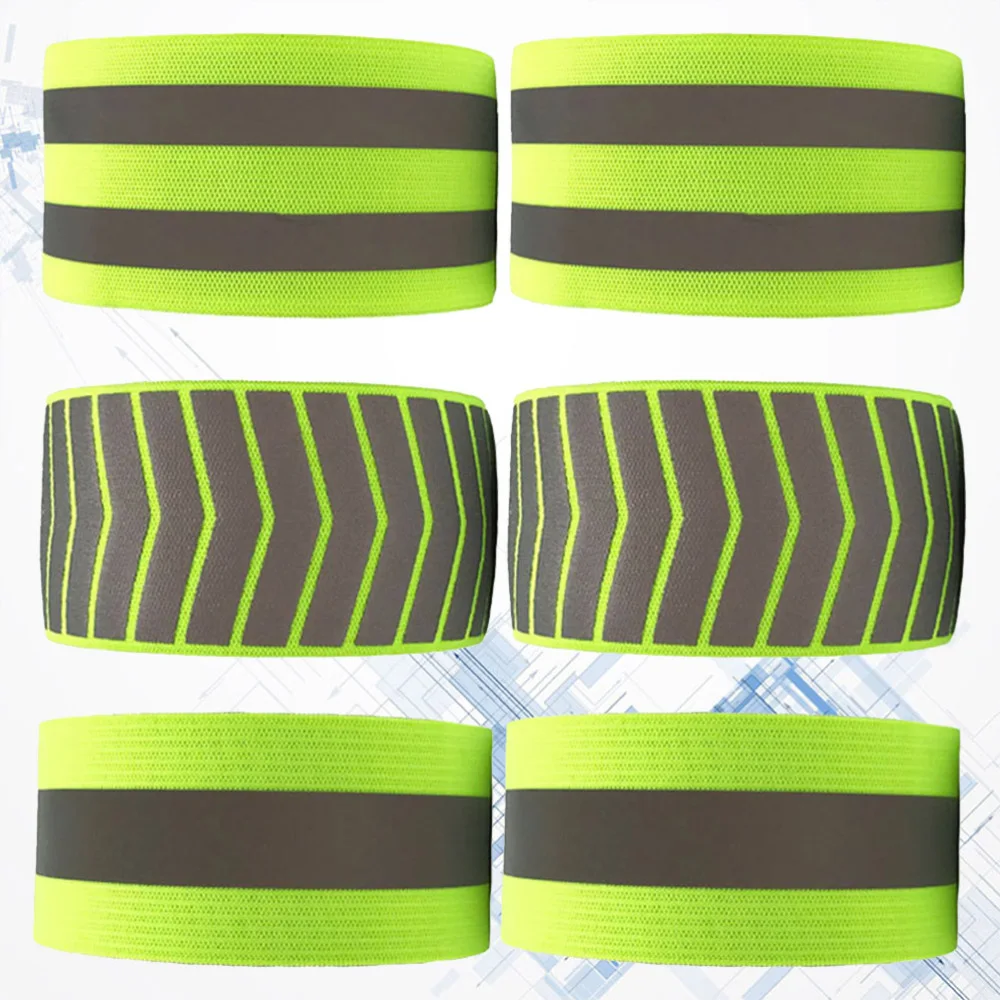 6 шт. уличные Светоотражающие флуоресцентные силиконовые браслеты эластичная