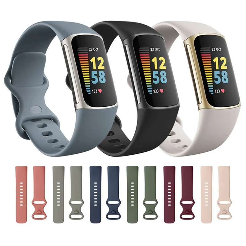 

Strap For Fitbit Charge 5 Wristband Silicone Sports Replacement Accessories New Band For Fitbit Charge 5 Wrist Band Watchstrap