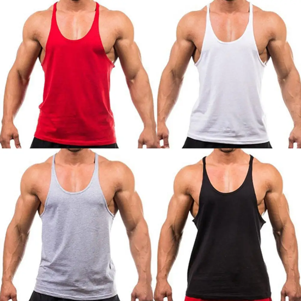 

Hot Men's Sleeveless Singlets Muscle Vest Gym Fitness Workout Tank Top