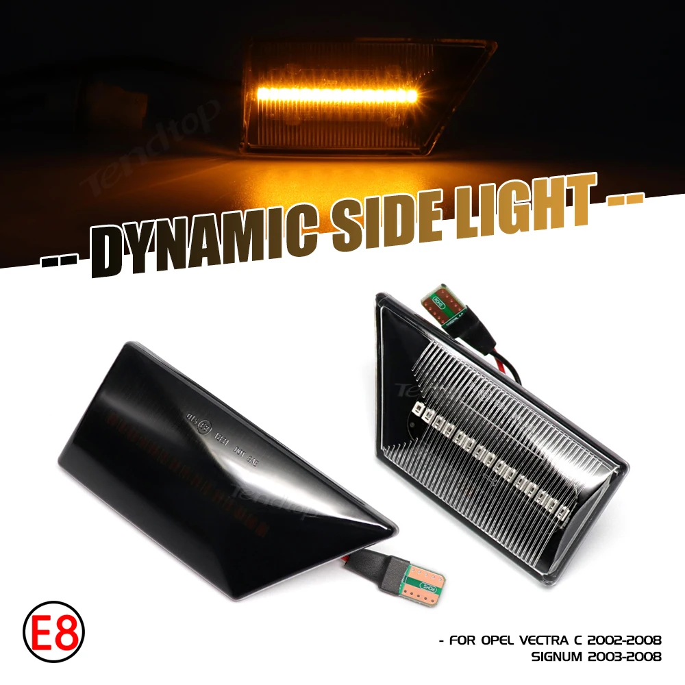 

Dynamic Blinkers LED Turn Signal Sequential Side Marker Lamp Repeater Indicator Lights For OPEL Vectra C 01-08 for Signum 03-08