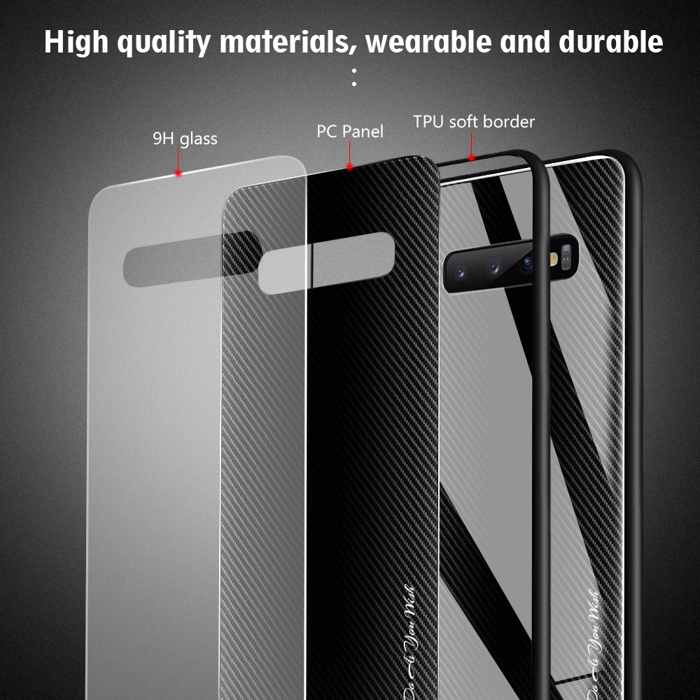 Gradient Tempered Glass Case For Samsung Galaxy S22 S10 S23 Plus Note 10 Plus S21 S20 S22 S23 Ultra S10E Cover