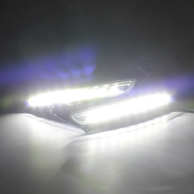

Car LED DRL Daytime Running Light Fog Lamp Turn Signal Light Fog Light Assembly for KIA K2 2015-2016 Car Assistance