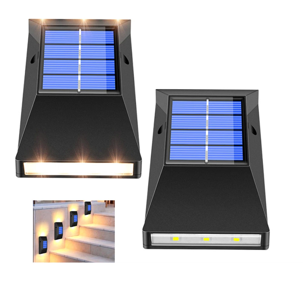 

Светодиодный настенный светильник на солнечной батарее, уличные водонепроницаемые лампы на солнечной батарее для украшения сада, понижающ...