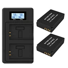 2 шт. 1800 мАч, LP-E12 LP E12 LPE12 Li-Ion Батарея + ЖК-дисплей USB Dual Зарядное устройство для цифровой однообъективной зеркальной камеры Canon EOS M50, EOS M100,100D поцелуй X7 Rebel SL1 Камера