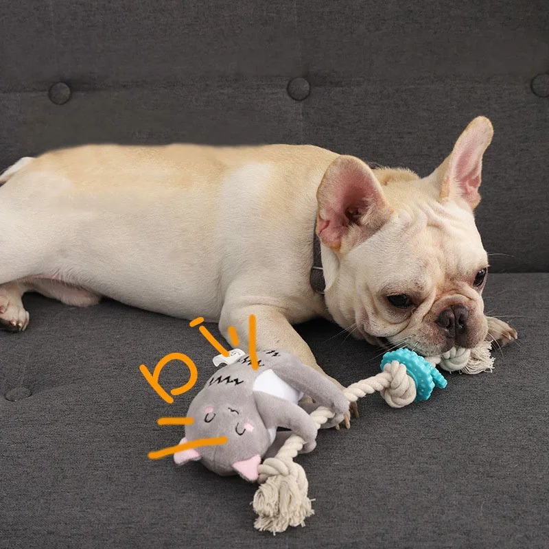 Игрушка для собак плюшевая пищалка Интерактивная игрушка устойчивая к укусам