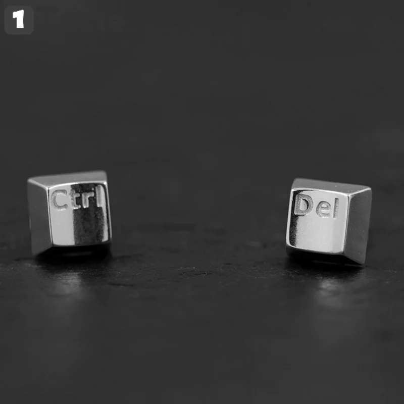 Серьги гвоздики ONE TASTE из стерлингового серебра 925 пробы с клавиатурой изящные