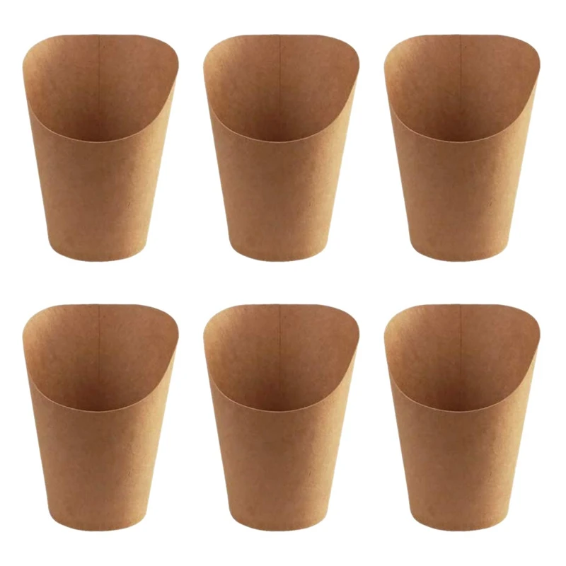 

Promotion! 100Pcs Disposal Take-Out Party Dessert Supplies Baking Cakes Egg Puff French Fries Chips Snacks Kraft Paper Cups Hold