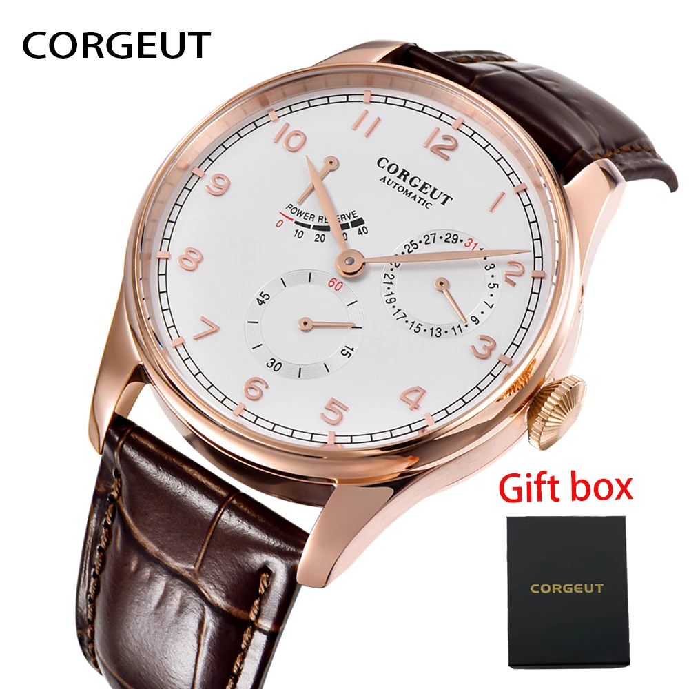 

Men Mechanical Watch CORGEUT Luxury Automatic Watch Leather Sapphire Waterproof Sports Wristwatch Montre homme Orologio da uomo