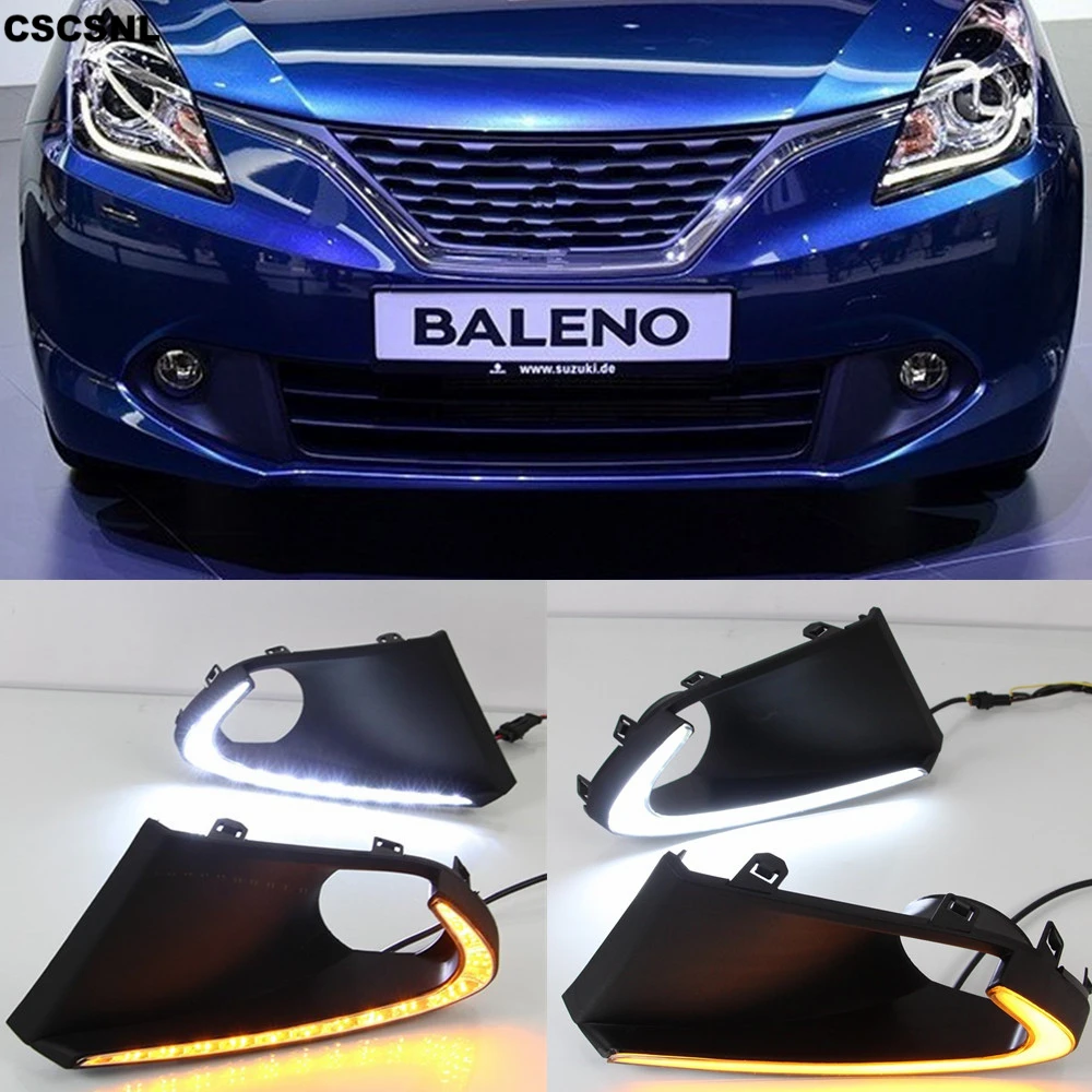 CSCSNL 2 шт. светодиодные дневные ходовые огни противотуманные фары с желтым