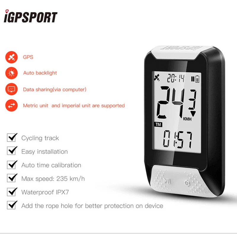 I GPS порт компьютеры IPX7 водонепроницаемый беспроводной Велосипедный компьютер