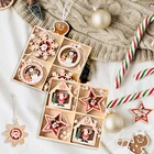 12 шт. Рождественские снежинки, деревянные подвесные украшения для рождественской елки, новый год 2022, поделки, деревянные украшения, подарок для детей, Рождественский и новогодний декор