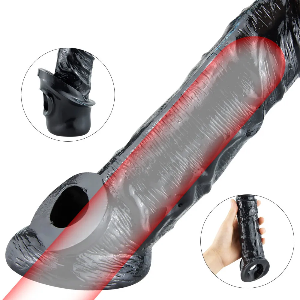 Многоразовые Толстые Презервативы увеличитель эрирекции пениса рукав для