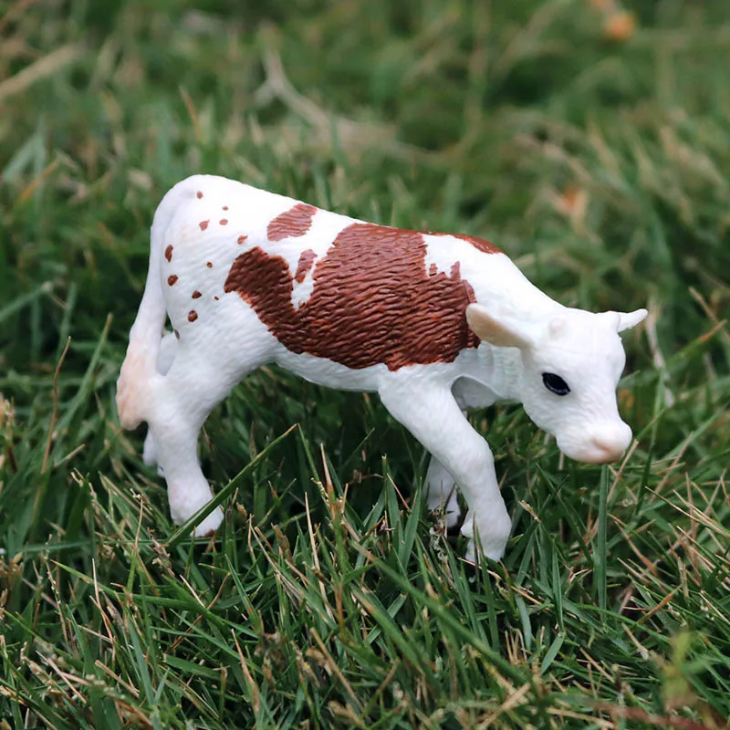 Oenux милые фигурки животных из молочной бычьей кожи фигурка быка ПВХ высокое