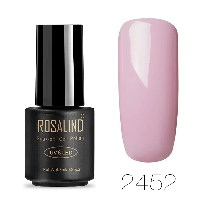 RA2452 ROSALIND Розовый фиолетовый серия гель лак для ногтей все для маникюра ногти маникюр Топ База Набор дизайн ногтей гель лаки - Цвет: RA2452