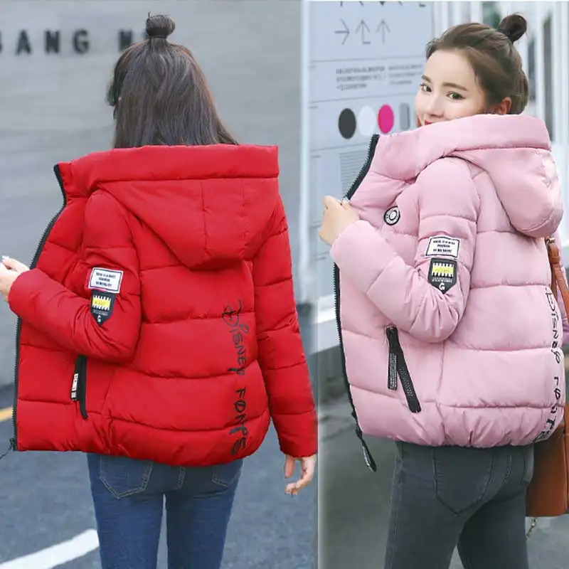 Зимняя модная женская куртка с капюшоном пальто женское пуховое Хлопковое