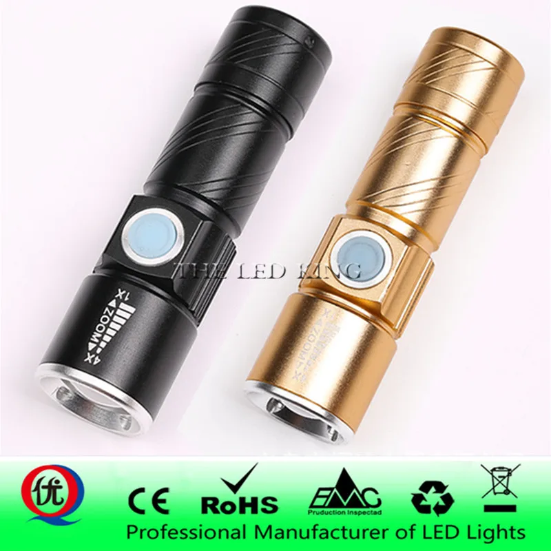 Водонепроницаемый велосипедный фонарик с USB-зарядкой и встроенным аккумулятором