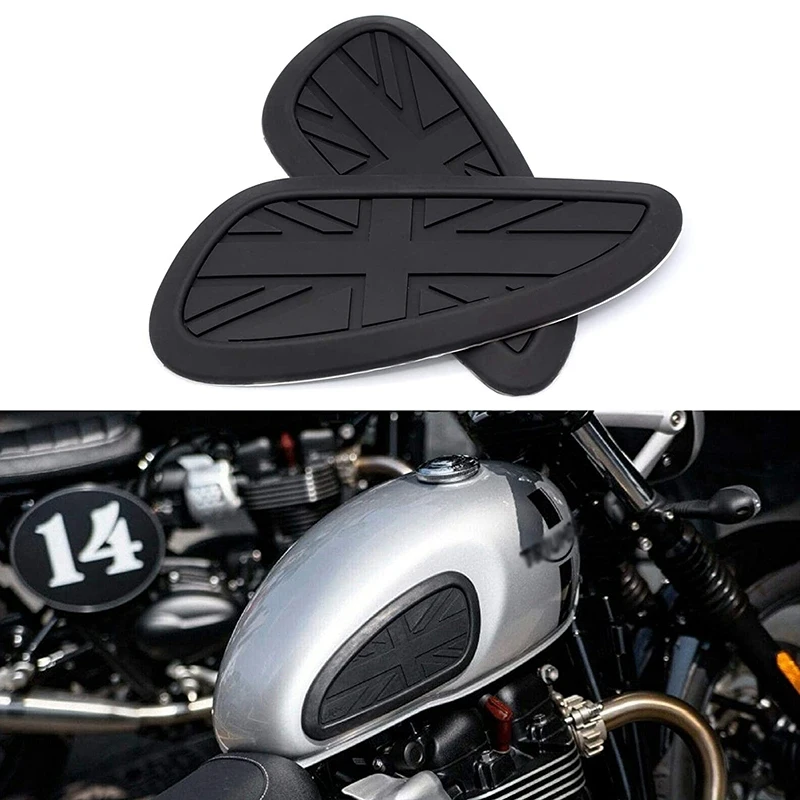 UK Flag Retro Gas Tank Traction Pad Side Fuel Knee Grip Protector Sticker |