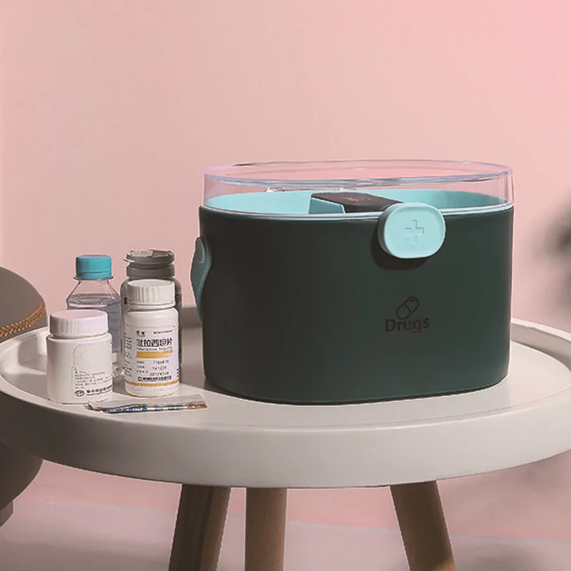 Медицинский Набор 2 уровня коробка для лекарств пластиковый контейнер
