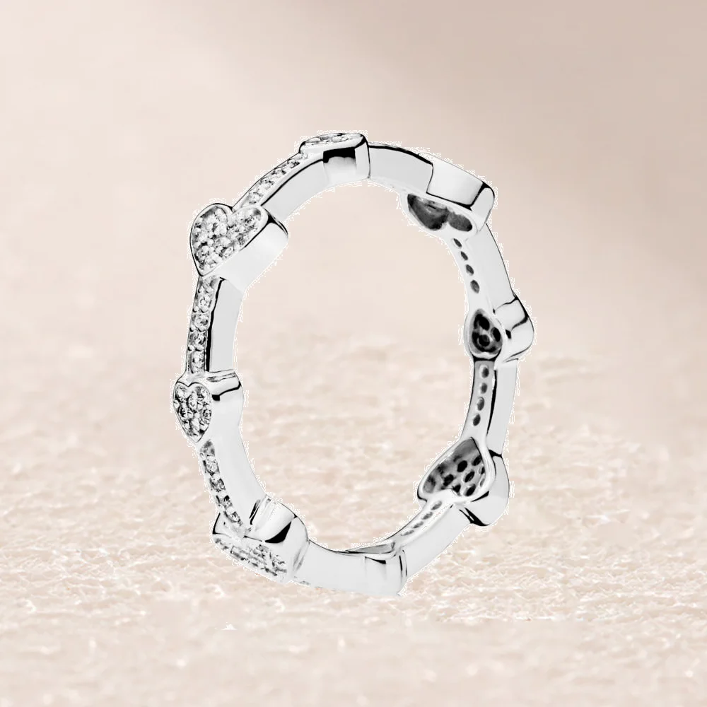 

197729CZ ALLURING HEARTS RING