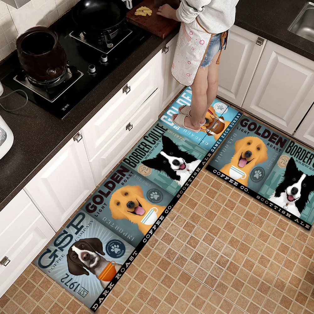 

Waterproof Oilproof Kitchen Mat Antislip Bath Mat Soft Bedroom Floor Mat Living Room Carpet Doormat Kitchen Rug