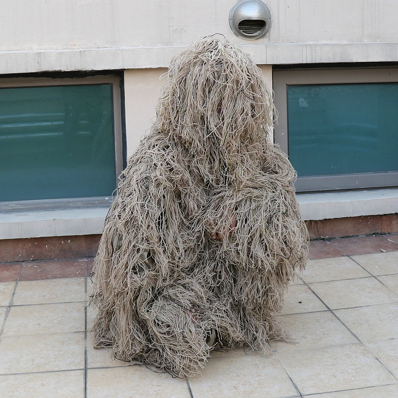 3D трава Ghillie костюм Снайпер Военная Тактическая камуфляжная одежда охотничий костюм армейская охотничья одежда птичий костюм