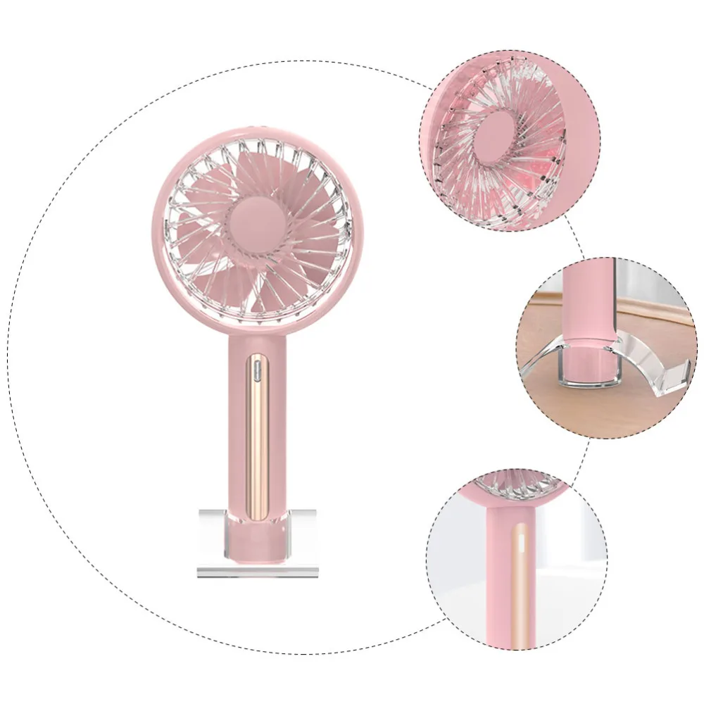 

1 Set Handheld Desktop Fan USB Rechargeable Fan Office Summer Cooling Fan