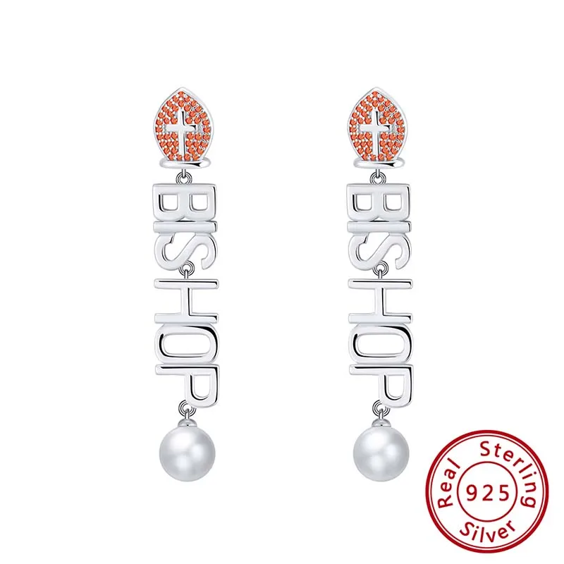 SE138 ORSA JEWELS, 925, женские серьги-капли в шахматы, Стерлинговое Серебро, AAA, циркон и искусственный жемчуг, женские серьги, ювелирное изделие, SE140 - Цвет камня: SE138