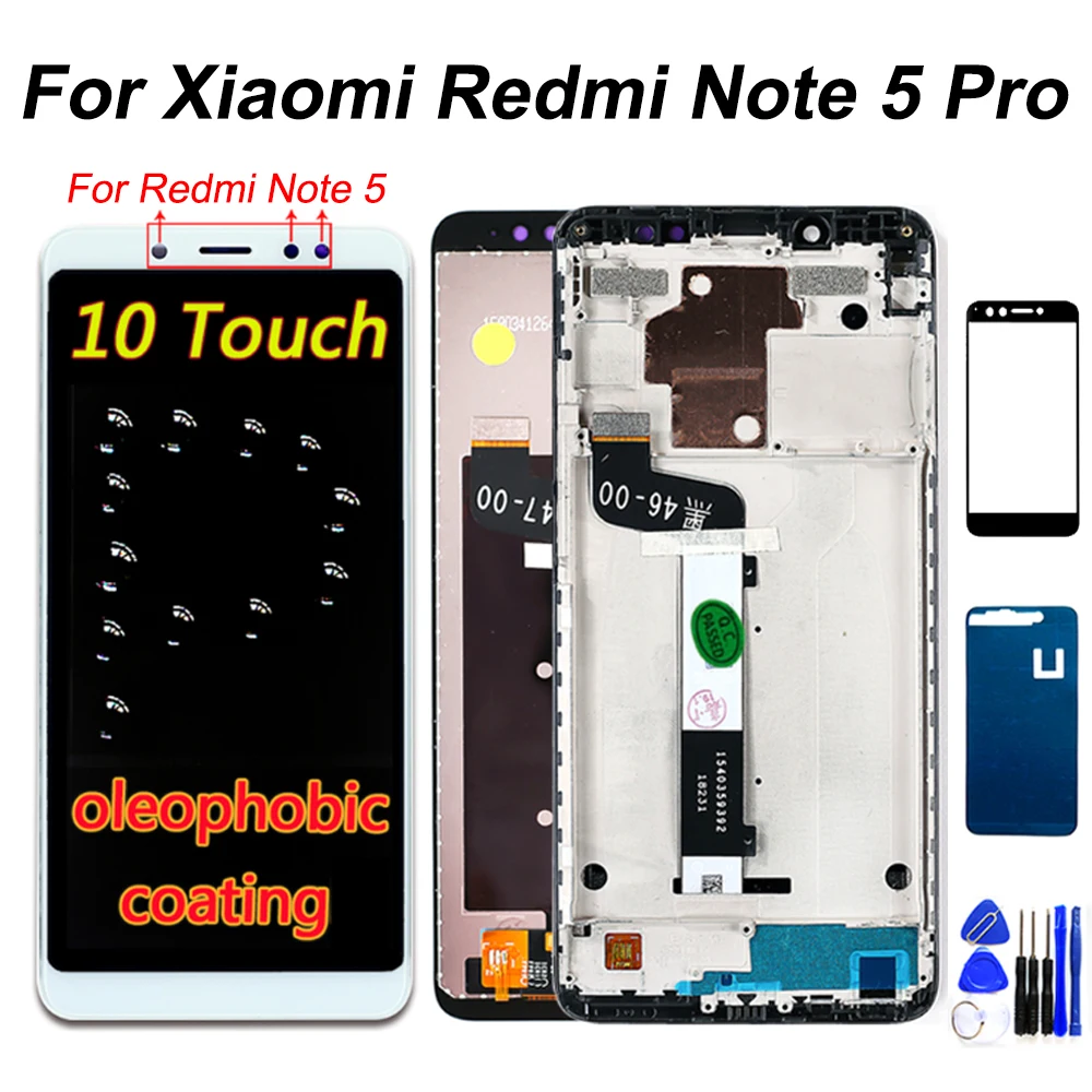 10 точечный сенсорный ЖК дисплей для Xiaomi Redmi Note 5 Pro кодирующий преобразователь