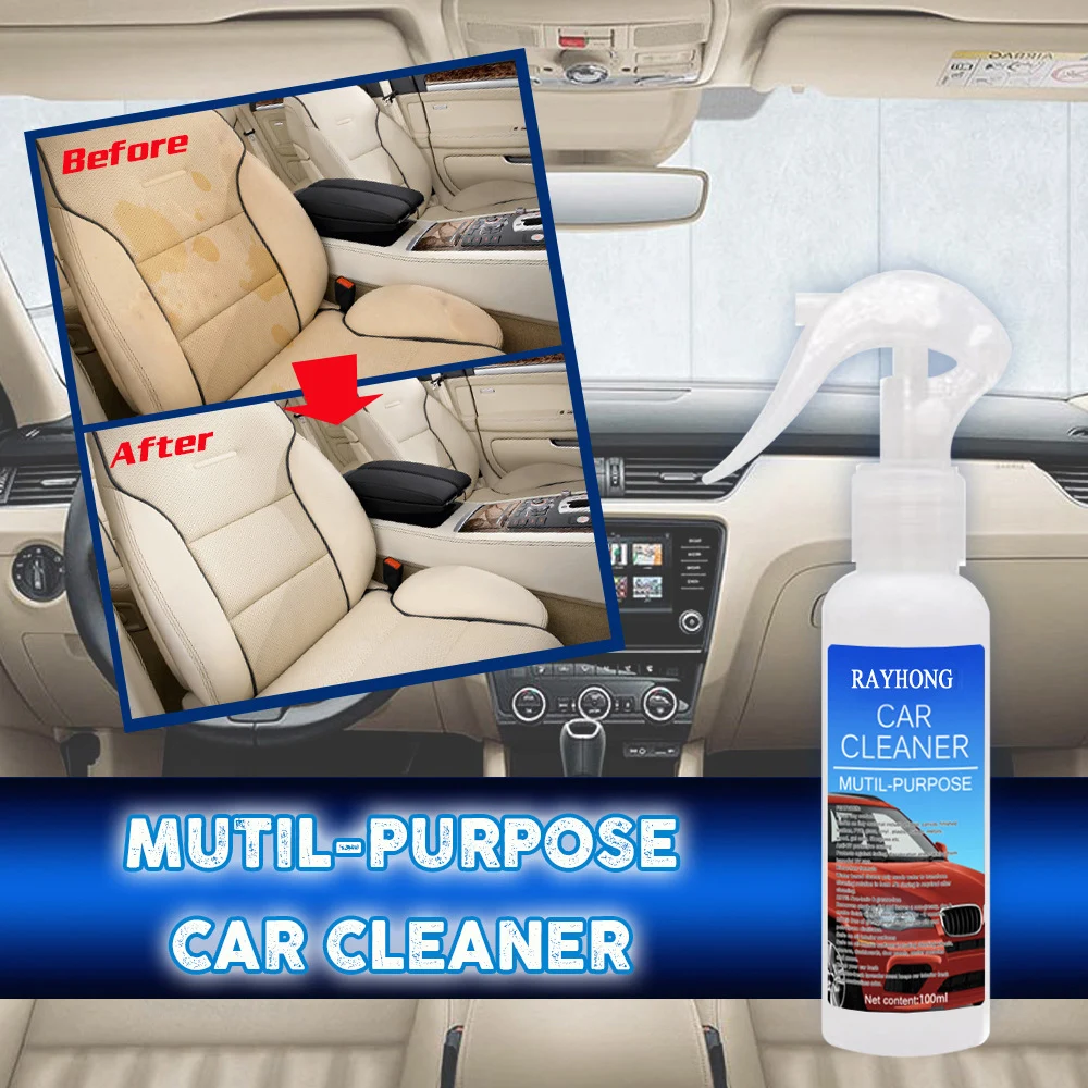 

Чистящее средство для салона автомобиля, 30/100 мл, потолочный очиститель, кожа, фланель, Тканое полотно, спрей для очистки крыши автомобиля бе...