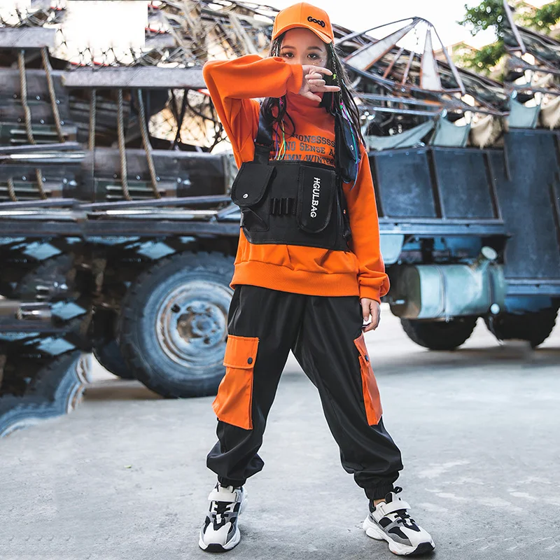 

Джазовые танцевальные костюмы для девушек, свободная уличная танцевальная тренировочная одежда в стиле хип-хоп, рандомный наряд DC4291