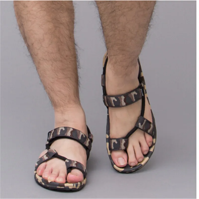 

2019 new summer beach shoes men sandals roma leisure breathable clip toe is cool procrastinate dual-purpose sandal male
