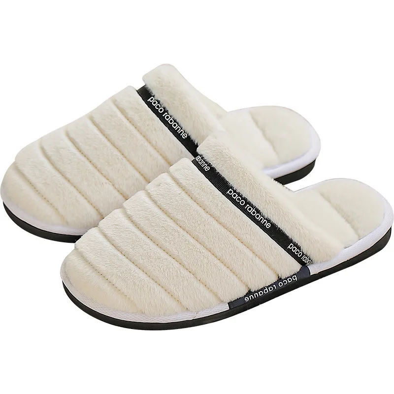 

2019 Women Winter Home Slippers Cartoon Stripe Shoes Soft Winter Warm House Slippers Indoor Bedroom Lovers Woman shoes YYJ247